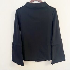Nicole Frank Zip Off Bell Sleeves Fruzsina Top Swiss tech Stretch Fabric Small